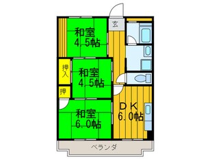 マンション長沢の物件間取画像